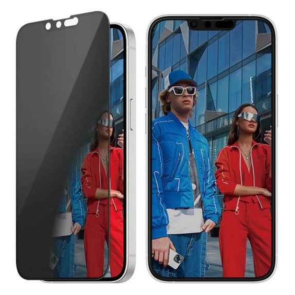 PanzerGlass - Tvrzené Sklo UWF Privacy s aplikátorem pro iPhone 13, 13 Pro, 14 a 16e, transparentná