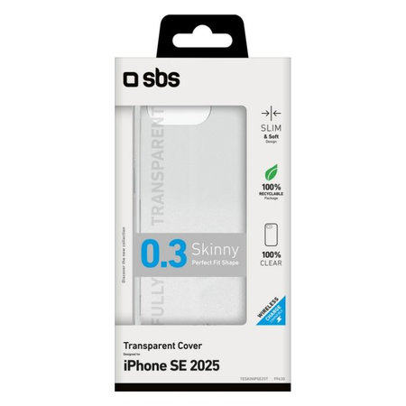 SBS - Pouzdro Skinny pro iPhone 16e, transparentná