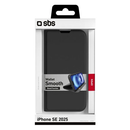 SBS - Pouzdro Book Wallet Smooth pro iPhone 16e, černá