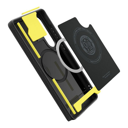 Spigen - Pouzdro Rugged Armor s MagSafe pro Samsung Galaxy S25 Ultra, Matte Black