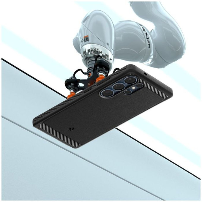 Spigen - Pouzdro Rugged Armor s MagSafe pro Samsung Galaxy S25 Ultra, Matte Black