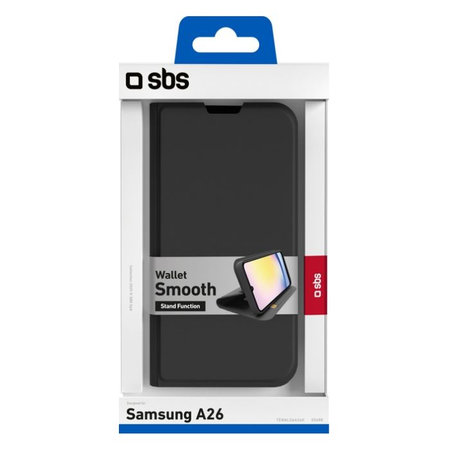 SBS - Pouzdro Book Wallet Smooth pre Samsung Galaxy A26, černá