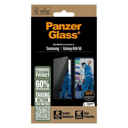 PanzerGlass - Tvrzené Sklo UWF Privacy pre Samsung Galaxy A56 5G, transparentná