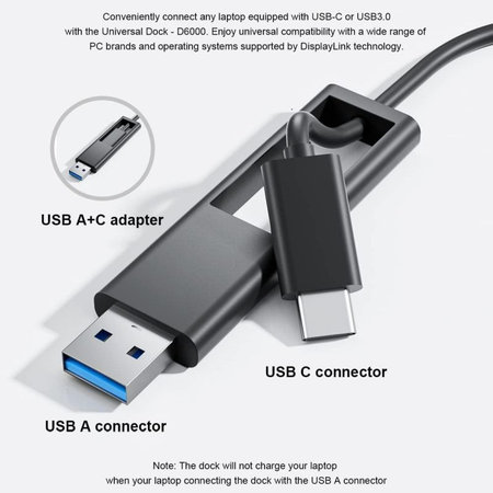 Dell D6000 - Dokovací stanice (USB-C) + Adaptér 130W Zánovní