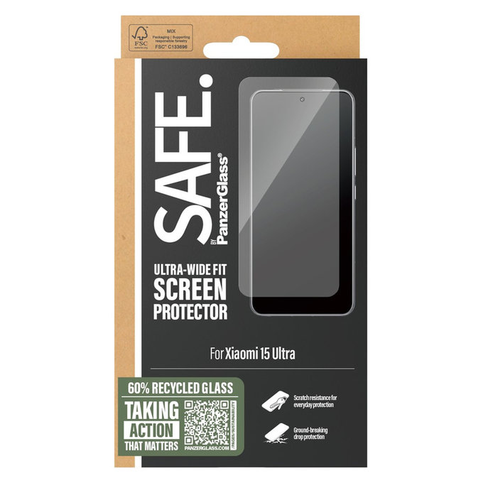 Tvrzené sklo UWF pro Xiaomi 15 Ultra, Černá, SAFE by PanzerGlass