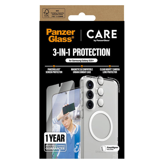 Bundle 3v1 pro Samsung Galaxy S25+, PanzerGlass
