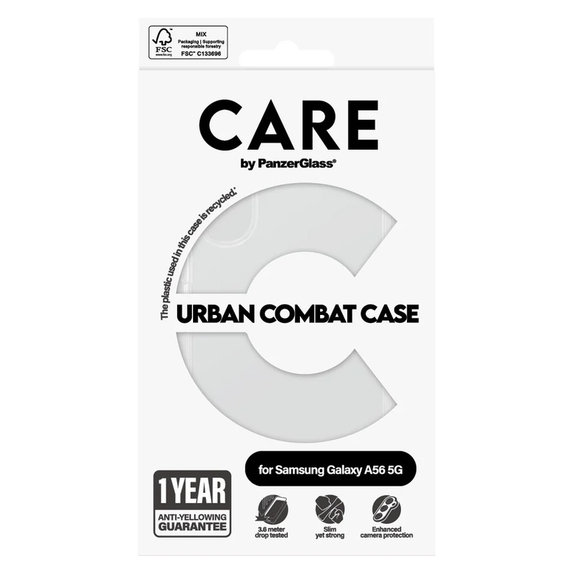 Pouzdro Urban Combat pro Samsung Galaxy A56 5G, Transparentní, PanzerGlass