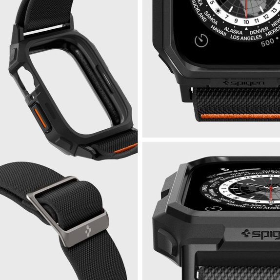 Spigen - Řemínek Lite Fit "Pro" pro Apple Watch (44, 45mm), Matte Black