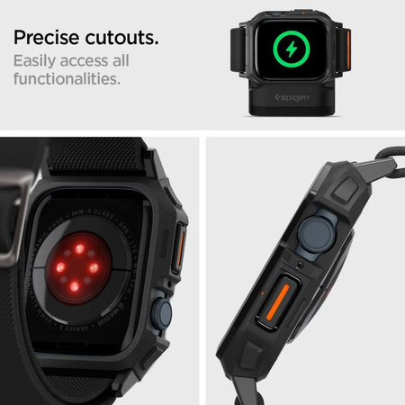 Spigen - Řemínek Lite Fit "Pro" pro Apple Watch (44, 45mm), Matte Black