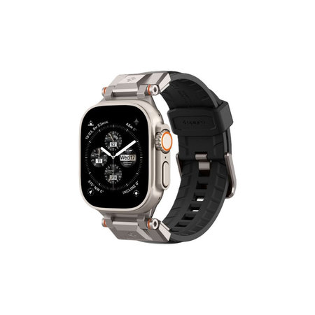 Spigen - Řemínek Durapro Armor PU pro Apple Watch (42, 44, 45, 49mm), černá