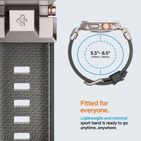 Spigen - Řemínek Durapro Armor pro Apple Watch (42, 44, 45, 49mm), šedá