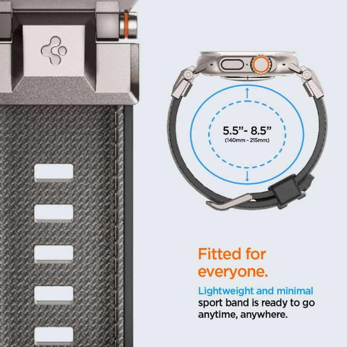 Spigen - Řemínek Durapro Armor pro Apple Watch (42, 44, 45, 49mm), šedá