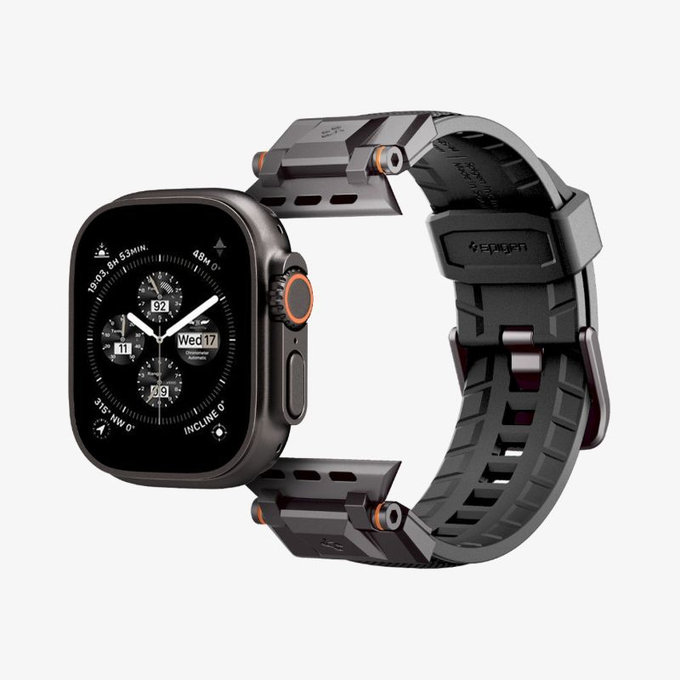 Spigen - Řemínek Durapro Armor pro Apple Watch (42, 44, 45, 49mm), Black Edition