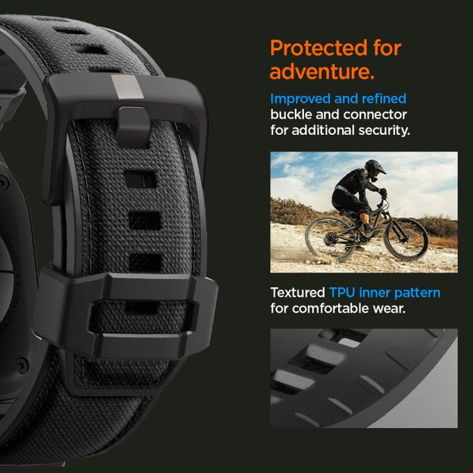 Spigen - Řemínek Durapro Armor pro Apple Watch (42, 44, 45, 49mm), Black Edition