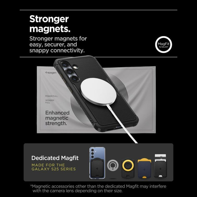 Spigen - Pouzdro Core Armor s MagSafe pro Samsung Galaxy S25, Matte Black