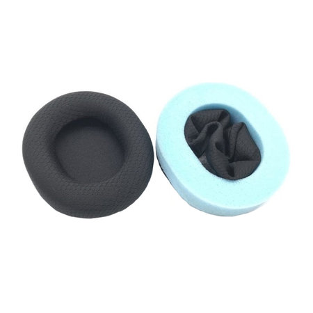 Náhradní Náušníky pro SteelSeries Arctis, Paměťová pěna + Látkové, Černé, 1 pár