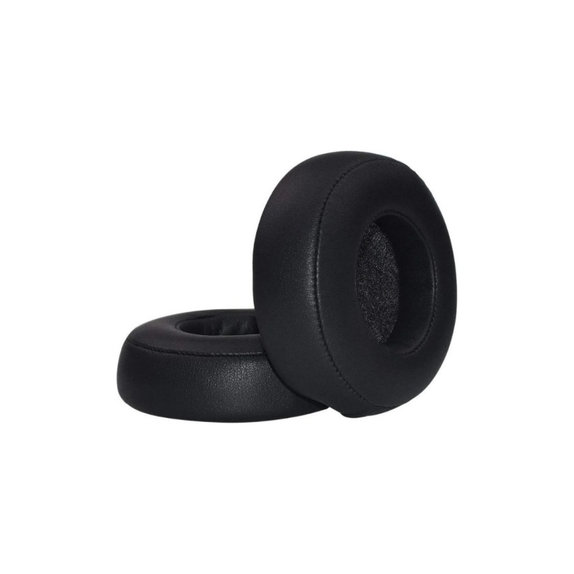 Náhradní Náušníky pro Beats Pro, Paměťová pěna + PU kůže, Černé, 1 pár