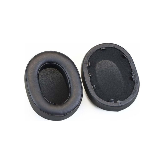 Náhradní Náušníky pro Sony WH-1000XM5, Paměťová pěna + PU kůže, Černé, 1 pár