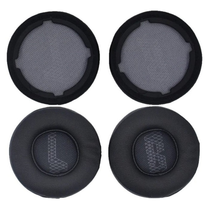 Náhradní Náušníky pro JBL Live 400BT, 460NC, Paměťová pěna + PU kůže, Černé, 1 pár