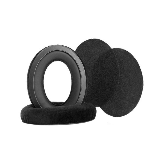 Náhradní Náušníky pro Sennheiser HD598, Paměťová pěna + PU kůže, Černé, Chladivý gel, 1 pár