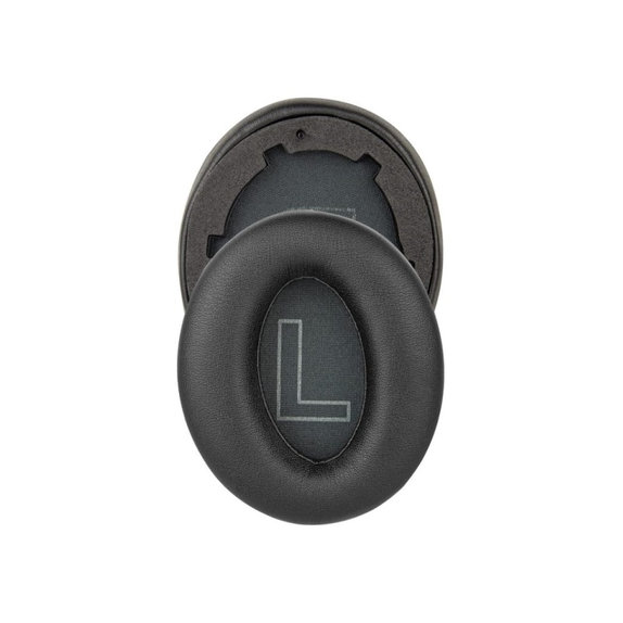 Náhradní Náušníky pro Anker Soundcore Life Q20, Paměťová pěna + PU kůže, Černé, 1 pár