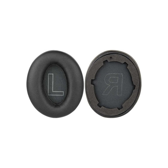 Náhradní Náušníky pro Anker Soundcore Life Q20, Paměťová pěna + PU kůže, Černé, 1 pár