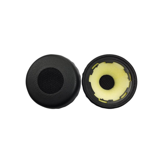 Náhradní Náušníky pro Jabra Evolve 75, 75+, UC, MS, Paměťová pěna + PU kůže, Černé, 1 pár