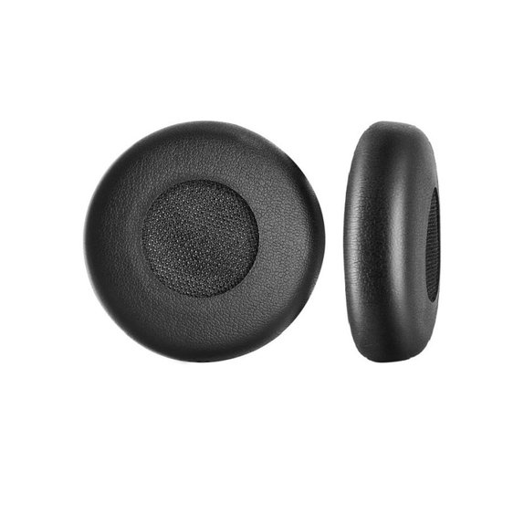 Náhradní Náušníky pro Jabra Evolve 20, 30, 40, PU kůže, Černé, 1 pár