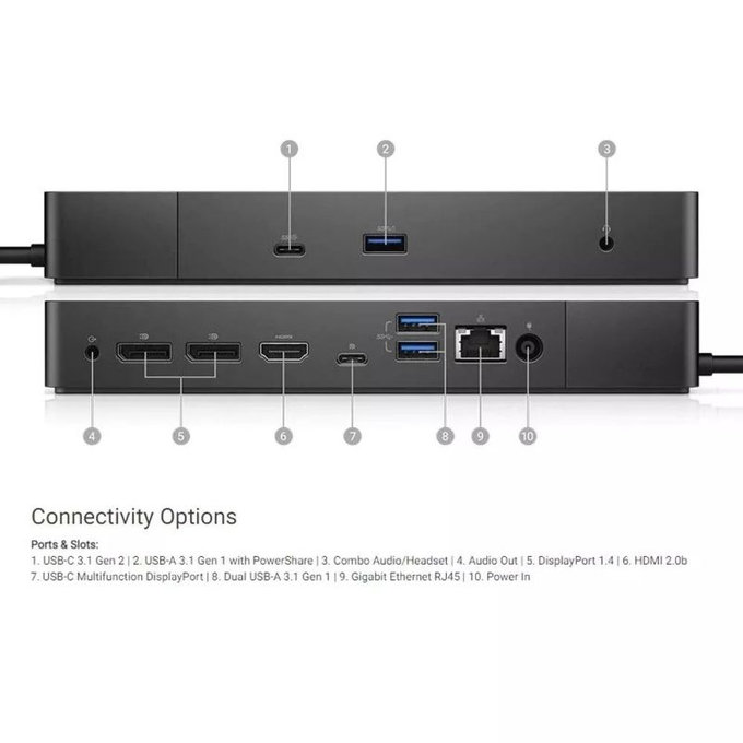 Dell WD19 K20A001 - Dokovací stanice (USB-C) + Adaptér 130W Zánovní