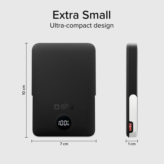 SBS - PowerBank 5000mAh, 20W, Power Delivery, Mag Stand, černá