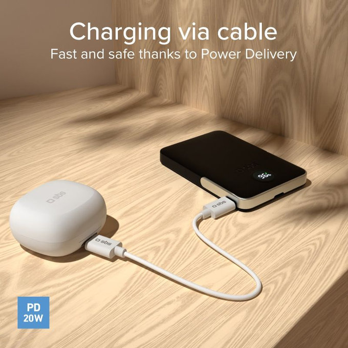 SBS - PowerBank 5000mAh, 20W, Power Delivery, Mag Stand, černá