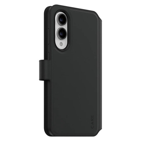 Pouzdro Wallet Tango Two-In-One s QI pro Samsung Galaxy S25 Edge, Černá, PanzerGlass