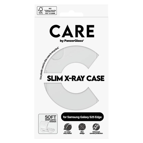 Pouzdro X-Ray pro Samsung Galaxy S25 Edge, Transparentní, PanzerGlass