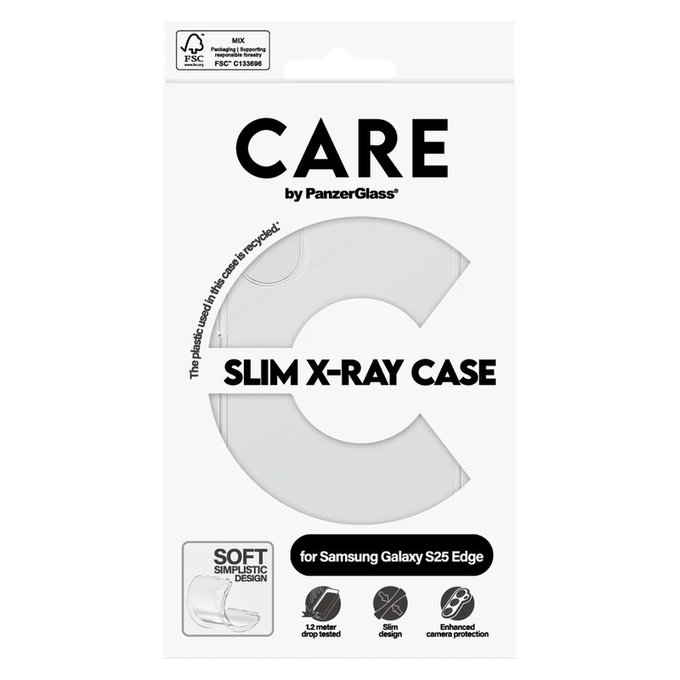 Pouzdro X-Ray pro Samsung Galaxy S25 Edge, Transparentní, PanzerGlass