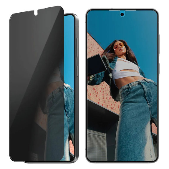 Tvrzené sklo UWF Privacy s aplikátorem pro Samsung Galaxy S25 Edge, Čirá, PanzerGlass