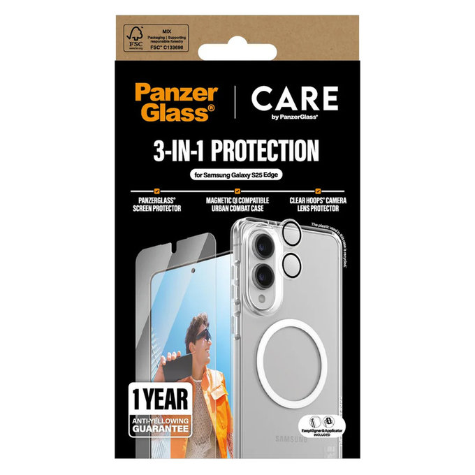 Bundle 3v1 pro Samsung Galaxy S25 Edge, PanzerGlass