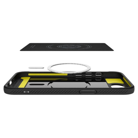 Spigen - Pouzdro Rugged Armor s MagSafe pro iPhone 16e, Matte Black