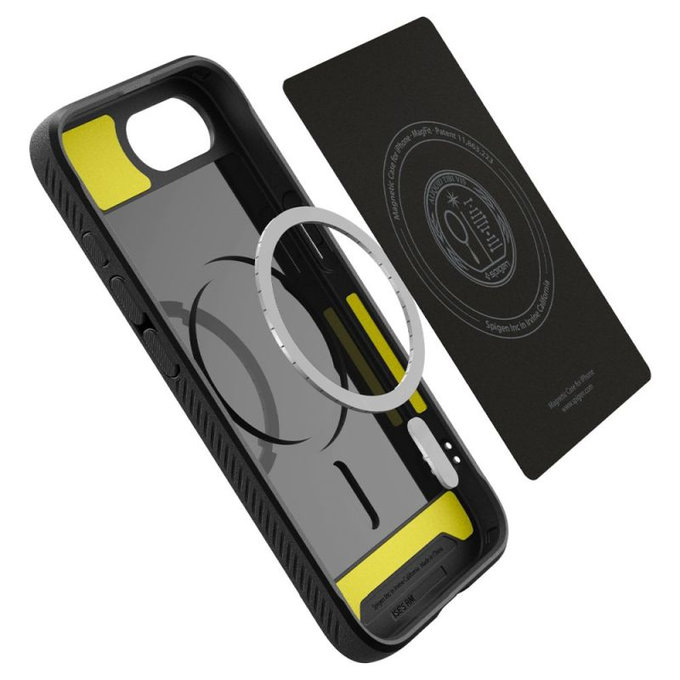 Spigen - Pouzdro Rugged Armor s MagSafe pro iPhone 16e, Matte Black