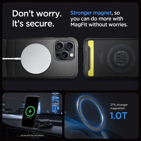 Spigen - Pouzdro Rugged Armor s MagSafe pro iPhone 15 Pro, Matte Black