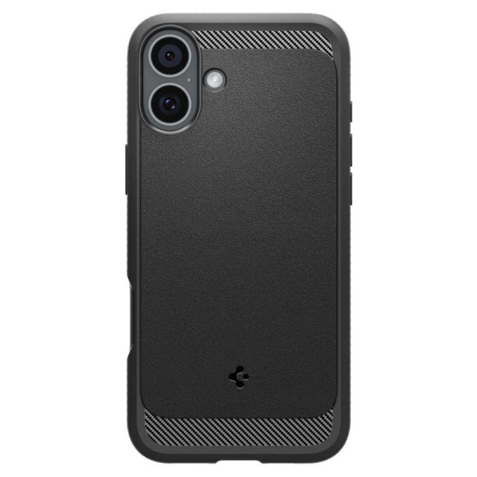 Spigen - Pouzdro Rugged Armor s MagSafe pro iPhone 16, Matte Black