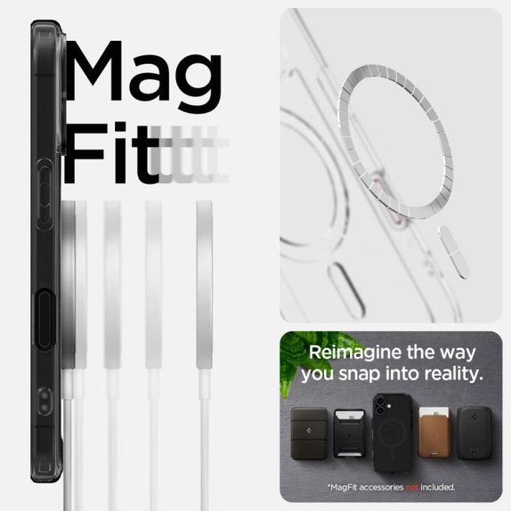 Spigen - Pouzdro Ultra Hybrid "T" s MagSafe pro iPhone 16, Frost Black