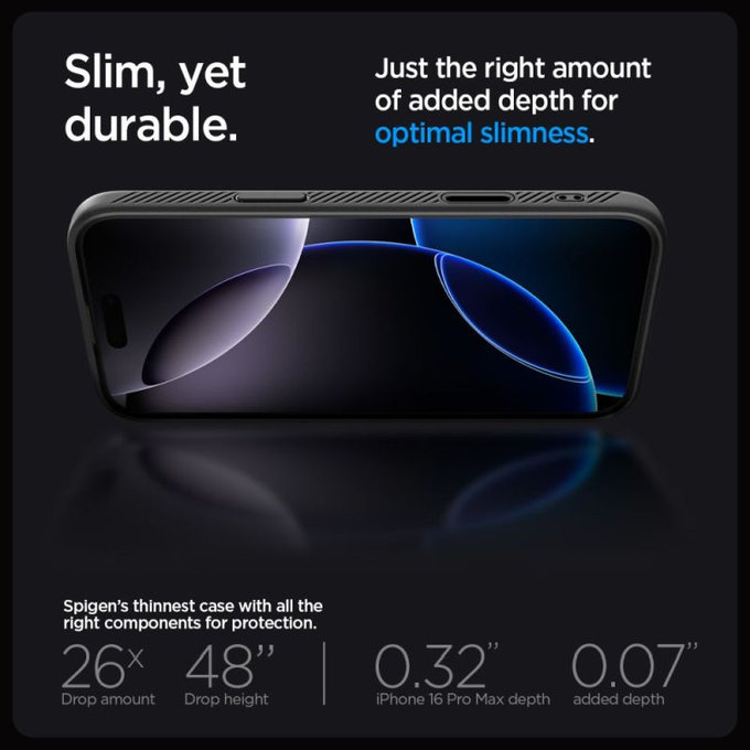Spigen - Pouzdro Liquid Air "T" s MagSafe pro iPhone 16 Pro Max, Matte Black