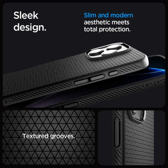 Spigen - Pouzdro Liquid Air "T" s MagSafe pro iPhone 16 Pro Max, Matte Black