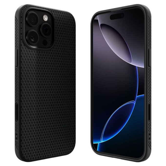 Spigen - Pouzdro Liquid Air "T" s MagSafe pro iPhone 16 Pro, Matte Black