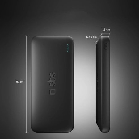SBS - PowerBank 10000mAh, 10W, Infinity, LiFePO4, USB-C/USB-A, černá