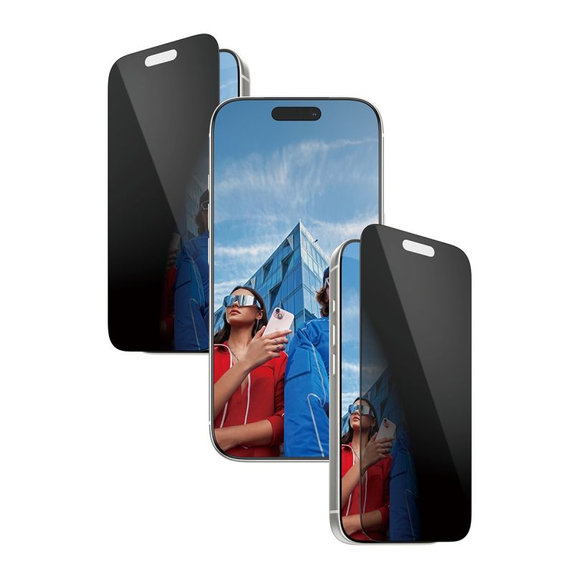 PanzerGlass - Tvrzené sklo UWF 2-Way Privacy s aplikátorem pro iPhone 17 Pro, černá
