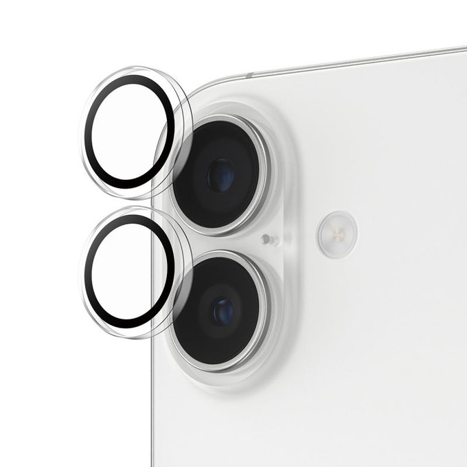 PanzerGlass - Ochranný kryt Objektívu Fotoaparátu Hoops pro iPhone 16, 16 Plus, 17, transparentní