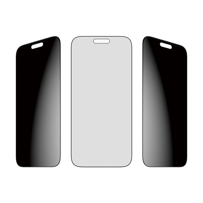 Tvrzené sklo UWF 2-Way Privacy s Fastfit pro iPhone 17 Pro Max, Černá, PanzerGlass