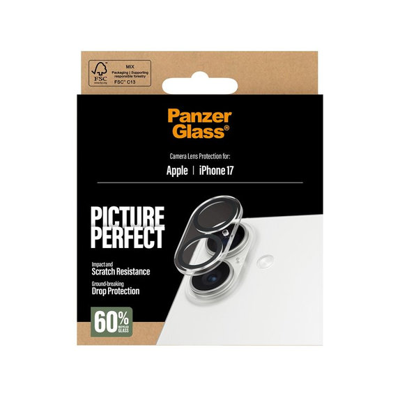 PanzerGlass - Ochranný kryt objektivu PicturePerfect pro iPhone 17, čirá