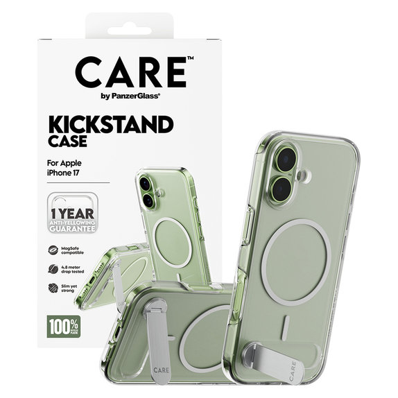 Pouzdro Kickstand pro iPhone 17, Transparentní, PanzerGlass
